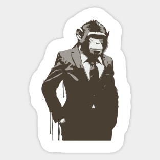 monkey in suit Sticker